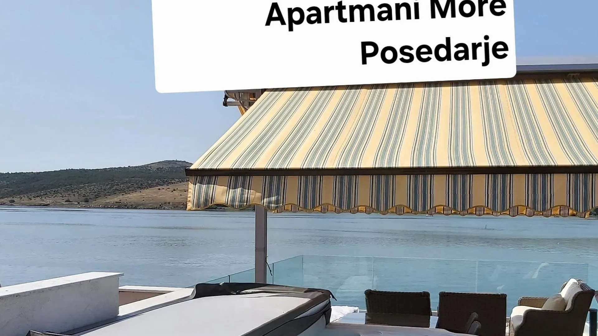Luxury Apartment By The Sea With Private Whirlpool And Terrace 50M2 Posedarje Hırvatistan